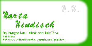 marta windisch business card